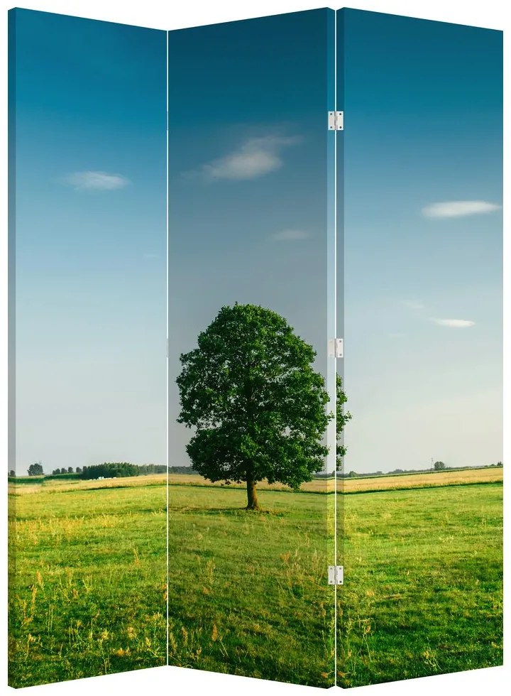 Parawan - Drzewo na łące (126x170 cm)