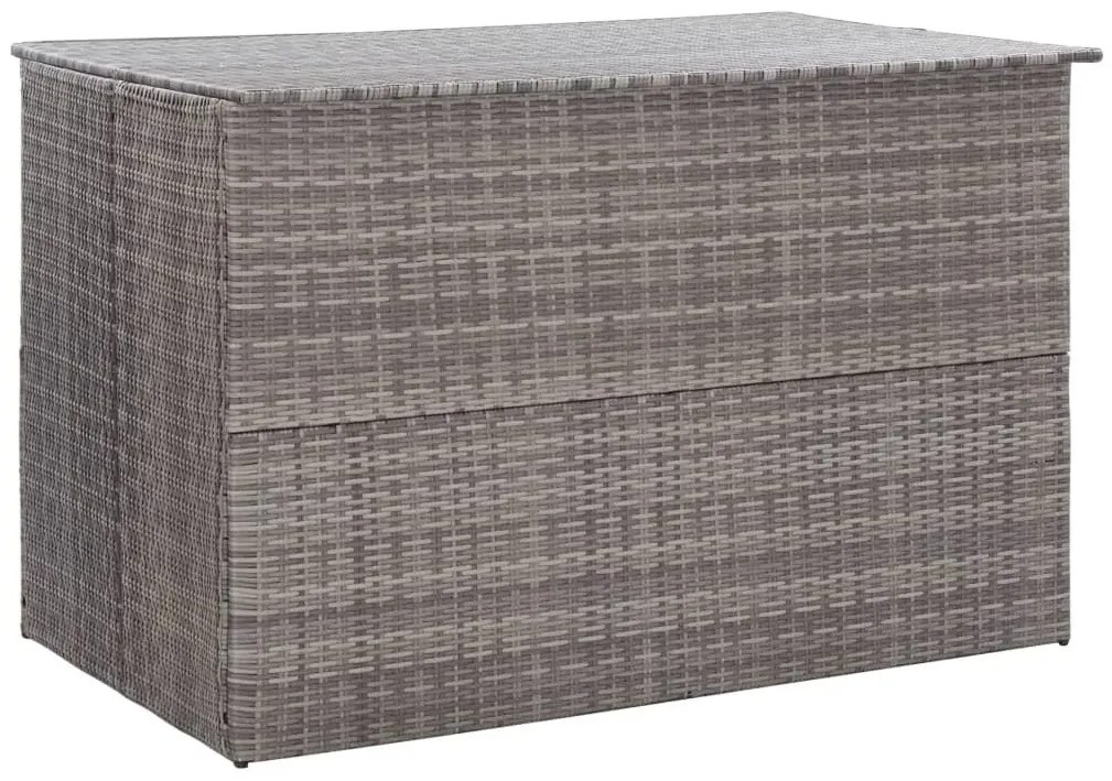 Szara rattanowa skrzynia ogrodowa P7-P85