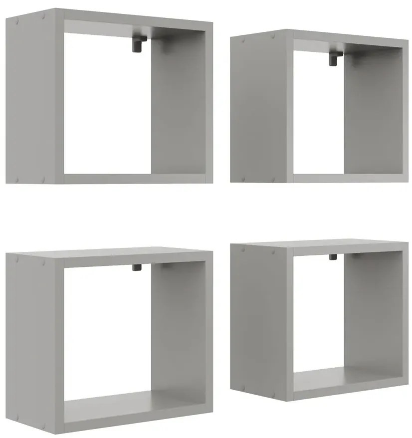 Komplet szarych kwadratowych półek dziecięcych A9-B33