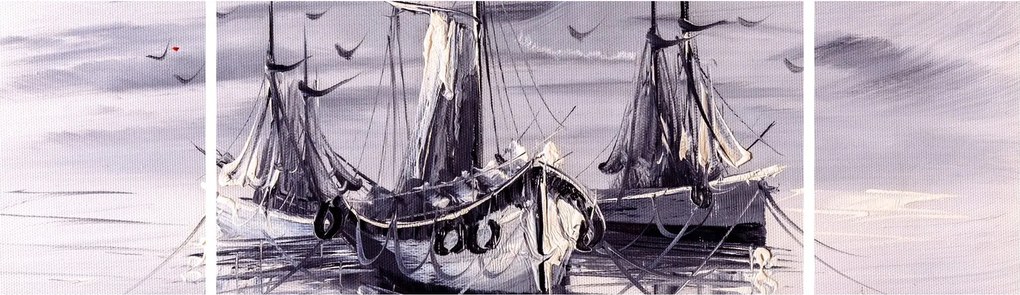 Obraz - Port, obraz olejny (170x50 cm)
