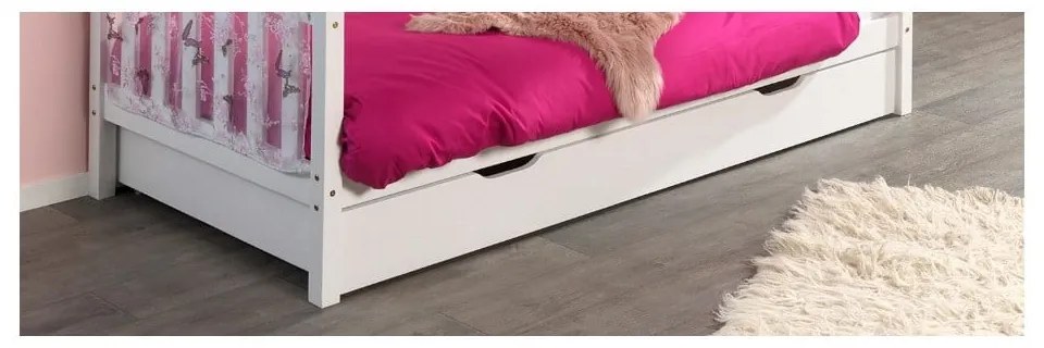 Biała szuflada pod łóżko dziecięce 90x200 cm Dallas – Vipack