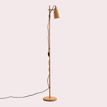 Regulowana Lampa Podłogowa Z Żelaza Charlotte Marrón Bombón - Sklum