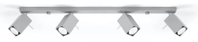 Szara lampa punktowa 6x80 cm Toscana – Nice Lamps