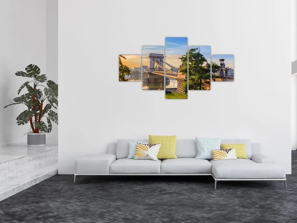 Obraz - Most nad rzeką, Budapeszt, Węgry (125x70 cm)