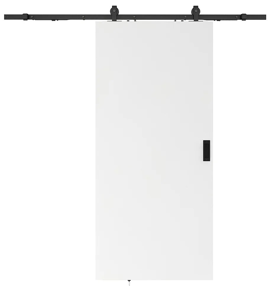 Drzwi przesuwne naścienne - wys. 205 x szer. 73 cm - MDF + białe PCV - VARIN II