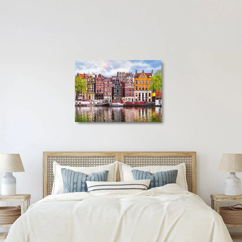 Obraz na szkle - Amsterdam, domy tańca (70x50 cm)