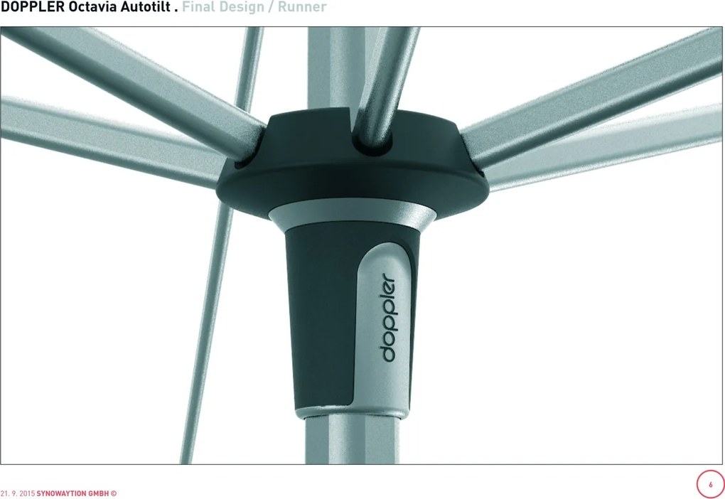 Doppler EXPERT parasol ogrodowy 320 cm szary