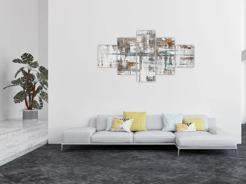 Obraz - Abstrakcyjne pociągnięcia (125x70 cm)