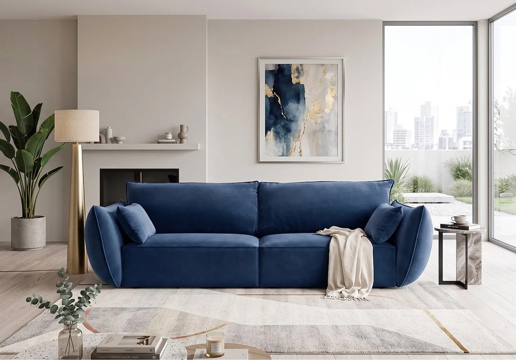 Sofa 2 Cookie tapicerowana Manila 26 granatowa 208 cm