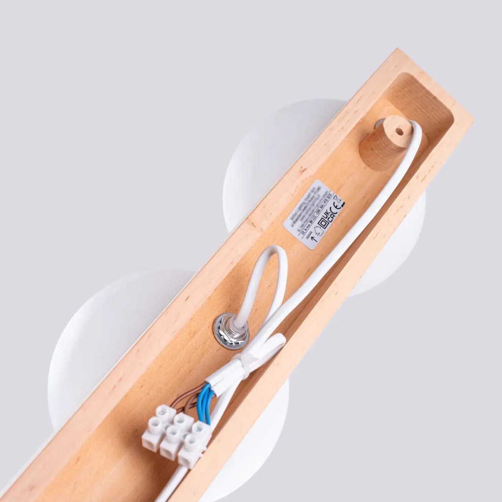 Plafon BULBO 3 naturalne drewno SOLLUX  LIGHTING