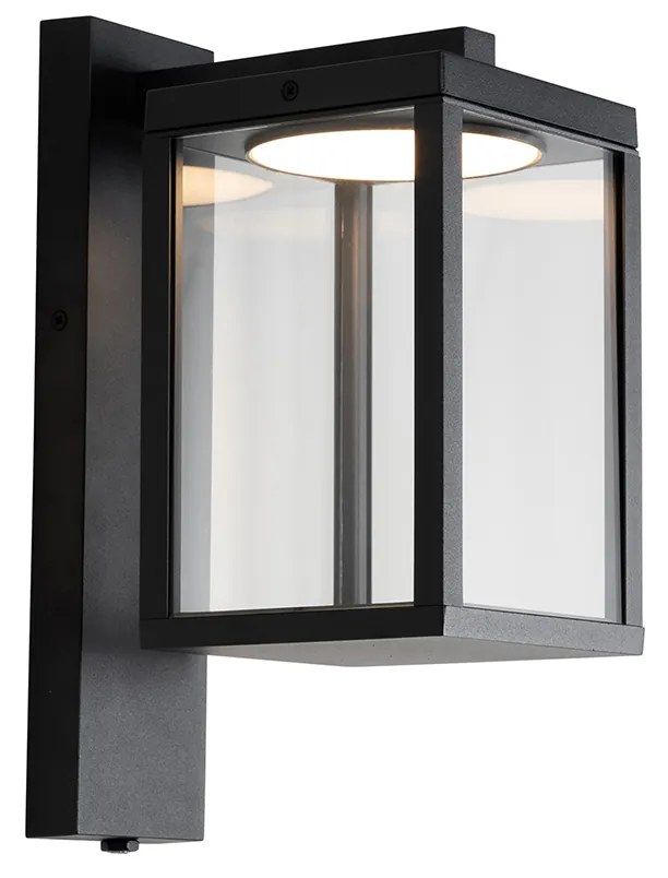 Zewnetrzna Lampa ścienna zewnętrzna czarna w tym LED i czujnik zmierzchu - Ferdinand Nowoczesny Oswietlenie zewnetrzne