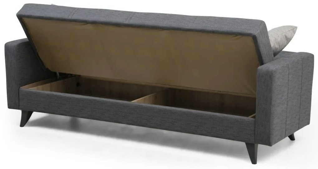 Sofa rozkładana Polya 3 ciemnoszara