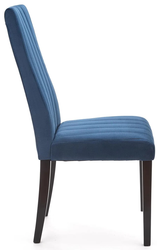 Krzesło drewniane tapicerowane DIEGO 2 velvet pikowany Pasy - MONOLITH 77 (granatowy)