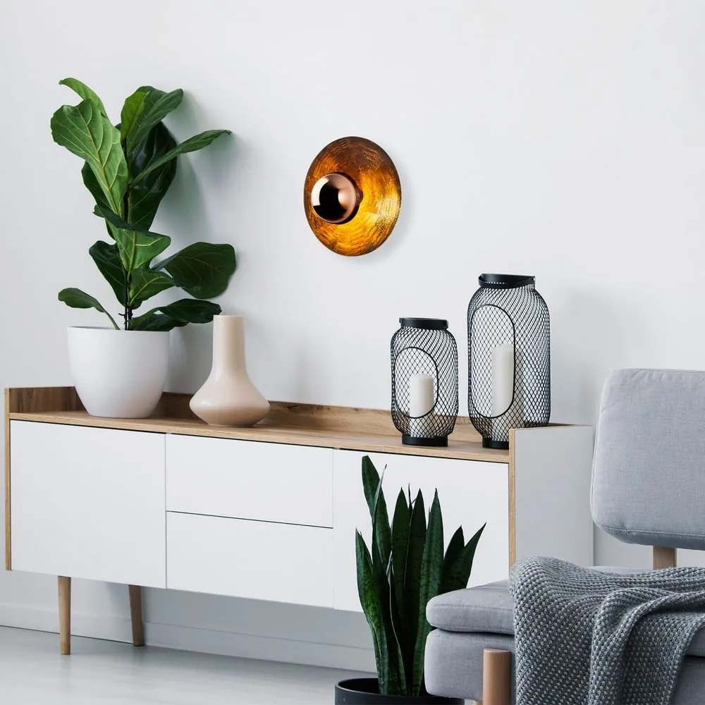 Kinkiet w kolorze miedzi ø 38 cm Kurt – Opviq lights