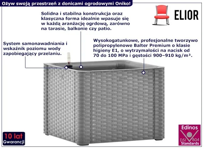 Szara donica ogrodowa, na taras B5-L34