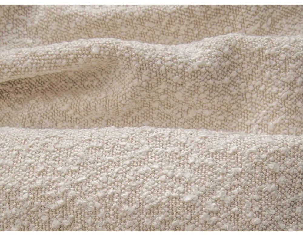 Kremowe tapicerowane łóżko dwuosobowe ze schowkiem i stelażem 160x200 cm Simon – Micadoni