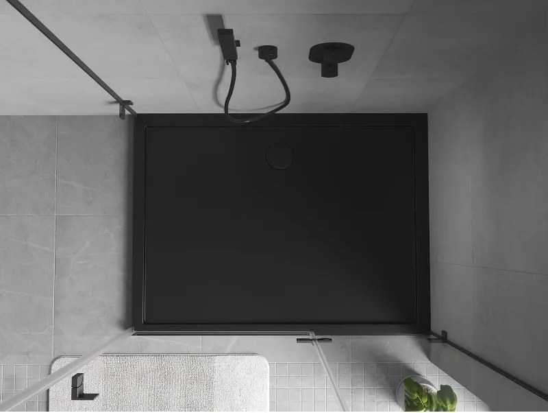 Mexen Flow brodzik prostokątny slim 90 x 80 cm, czarny mat - 46R708090