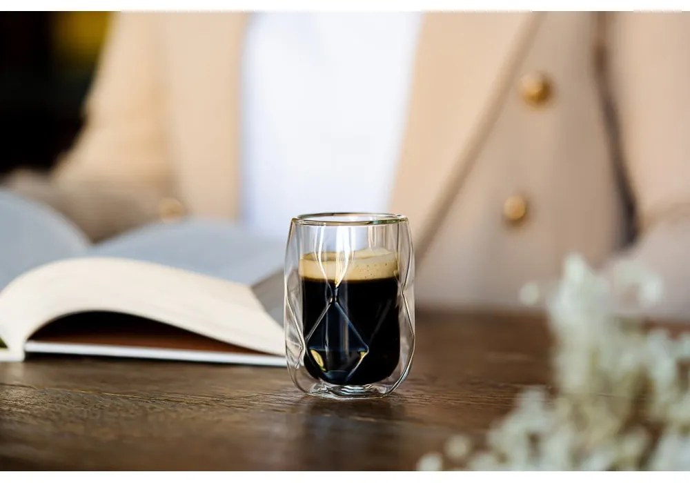 Kubki na espresso z podwójną ścianką zestaw 2 szt. 100 ml Geo – Vialli Design