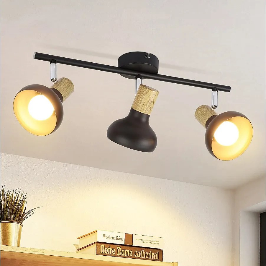 NETTLIFE 3-płomieniowy reflektor sufitowy E14 350° regulowany vintage lampa sufitowa do przedpokoju salonu