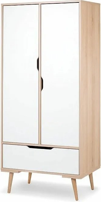 Szafa SOFIE biała/buk dwudrzwiowa