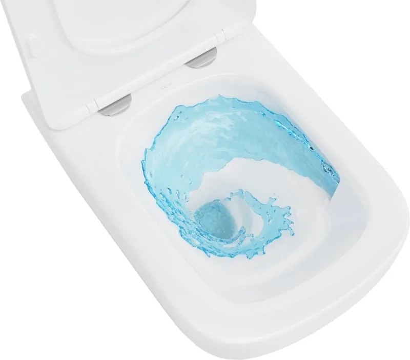 Mexen Riva miska wc Rimless Tornado z deską wolnoopadającą slim, duroplast, biała połysk - 30630200T