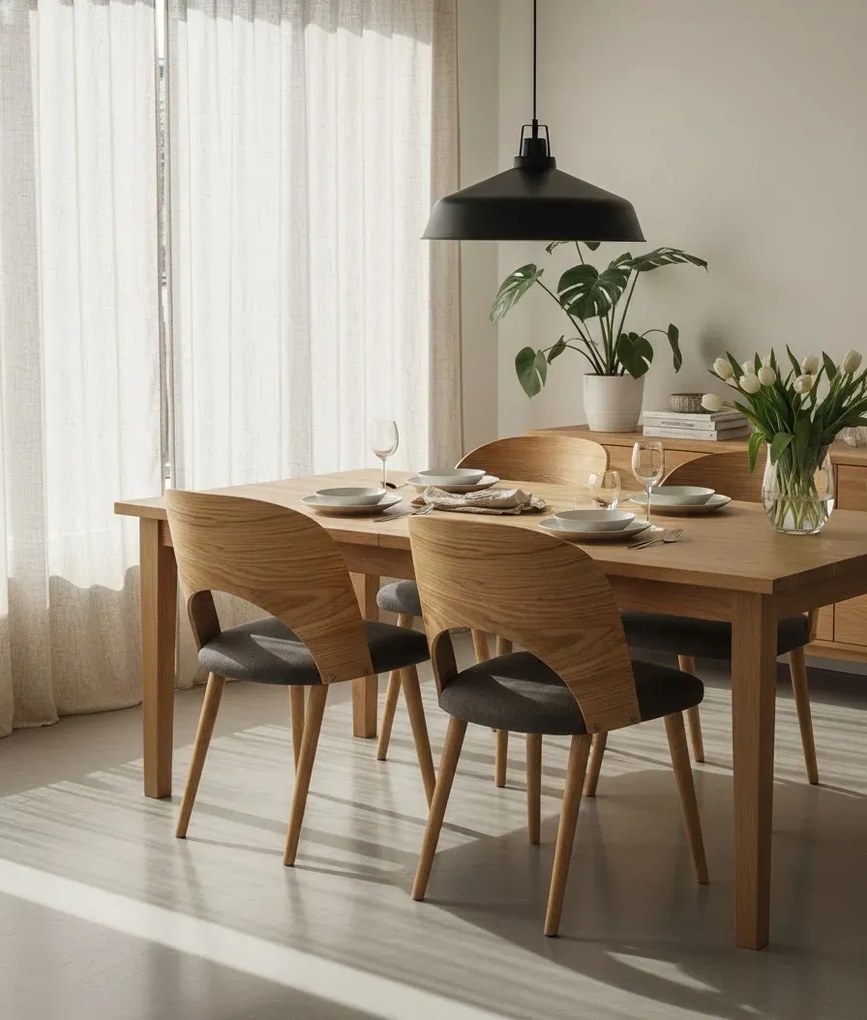 Drewniane krzesło tapicerowane H8-N46