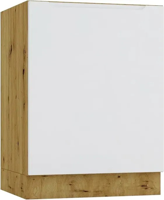 Szafka pod zlew 60 cm dąb artisan + szary T8-K04