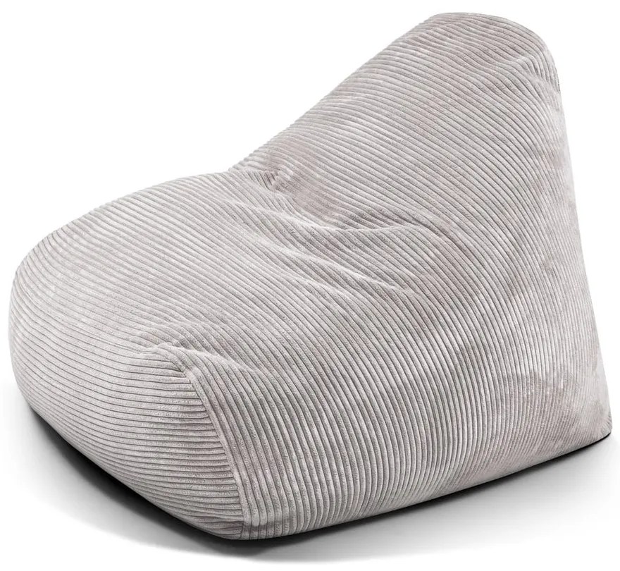 Jasnoszary sztruksowy worek do siedzenia Snug 100 – SLOWDOWN