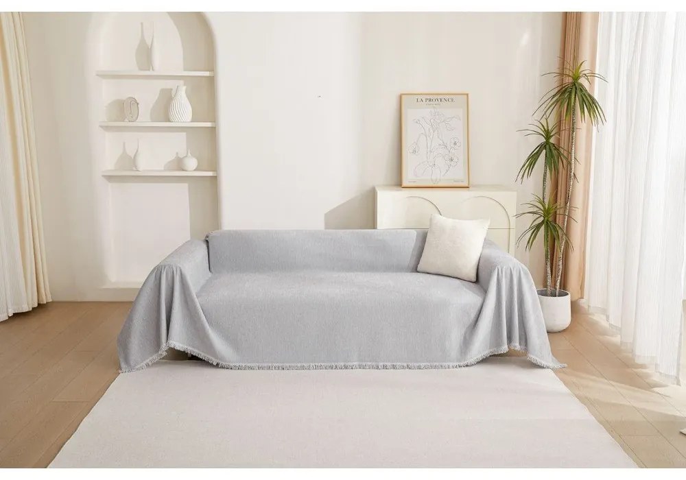 Jasnoszary pokrowiec na fotel 70 cm Talo – Filumi