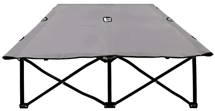 Szary dwuosobowy leżak N6-F89