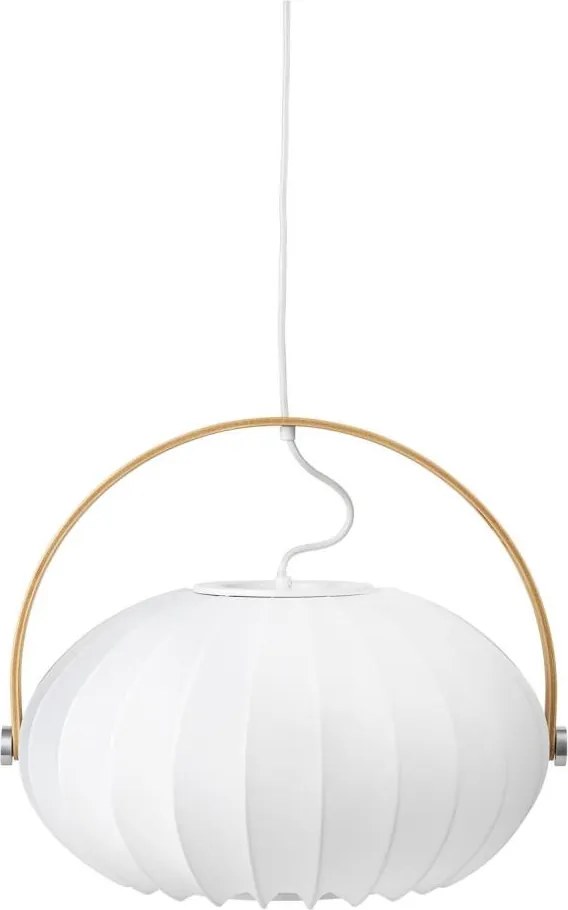 Halo Design 746347 - Lampa wisząca na lince DC 1xE27/40W/230V śr. 40 cm biały/dąb