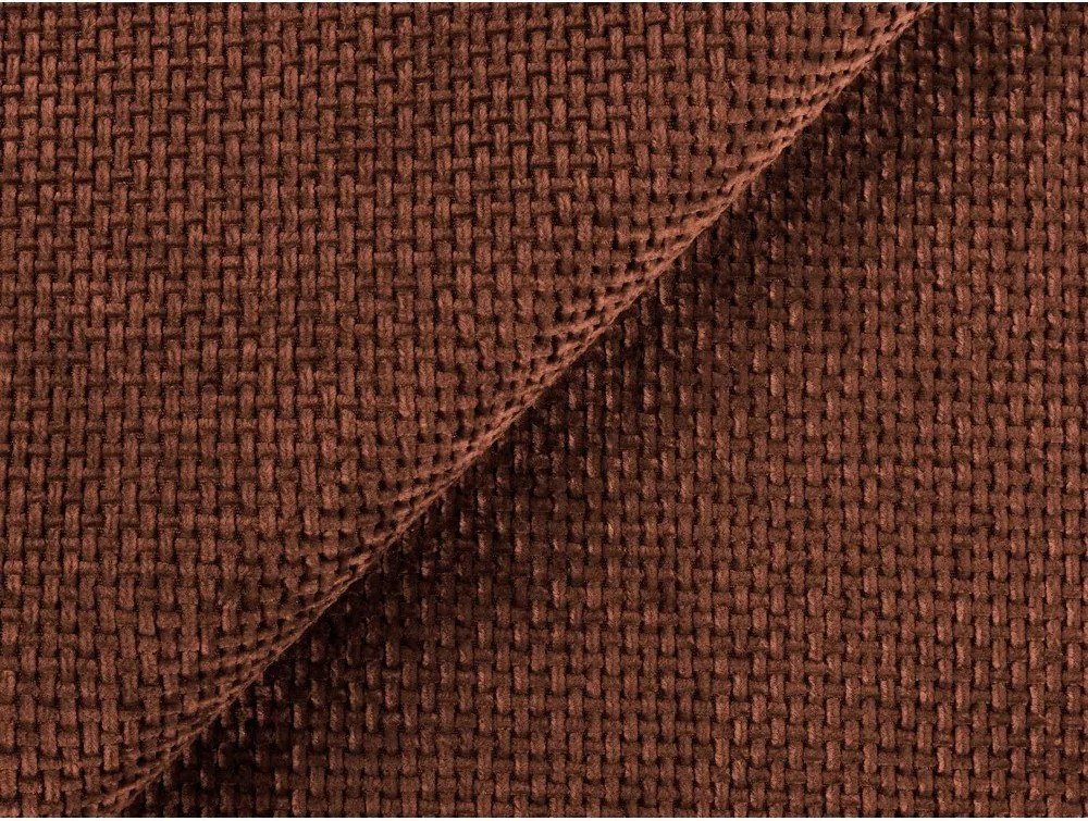 Rozkładany narożnik ze zniżką z tkaniny szenilowej (lewostronny/w kształcie litery L) w kolorze terakoty Kona – Makamii