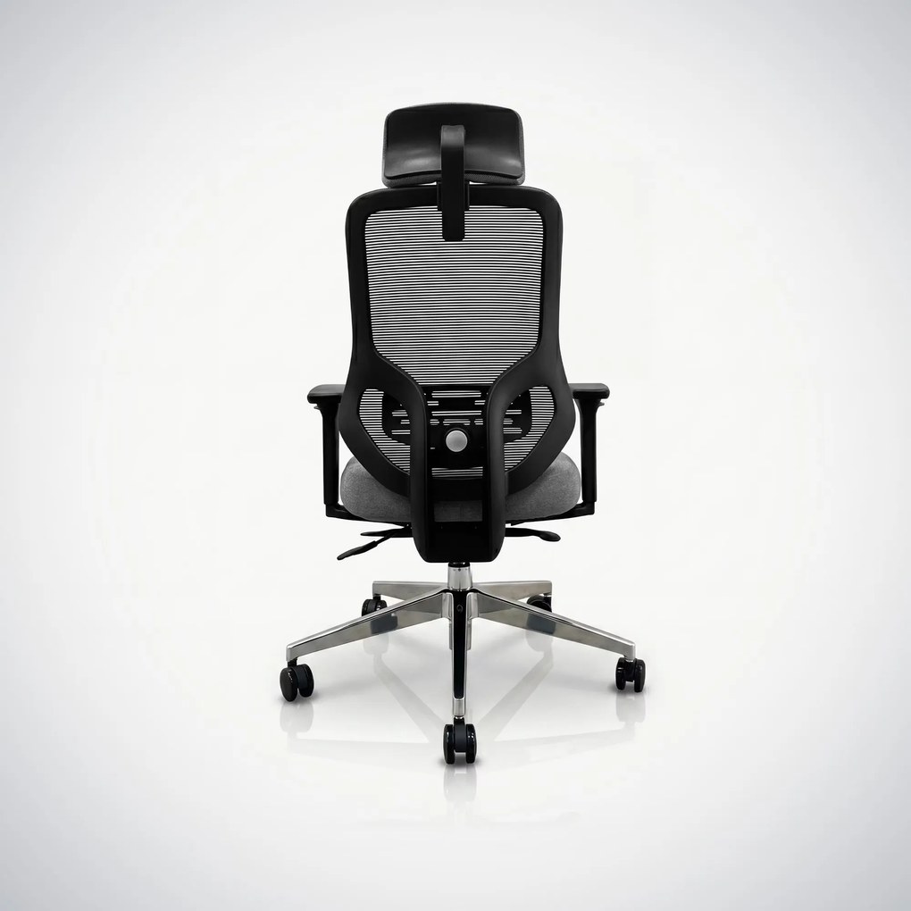 Ergonomiczny fotel biurowy z siatką ciemnoszary AXIS