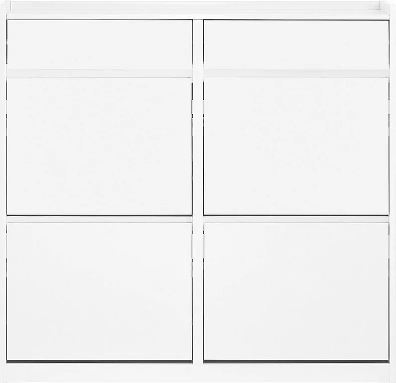 SoBuy Szafka na buty z 4 drzwiami i 2 szufladami FSR169-W