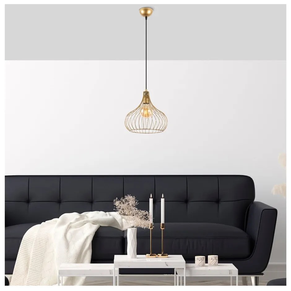 Lampa wisząca z metalowym kloszem ø 22 cm Teldemia – Opviq lights