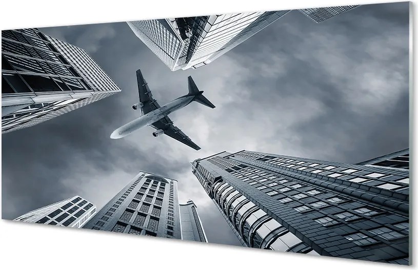 Panel nad Blat Kuchenny Samolot nad Miastem pod Chmurami