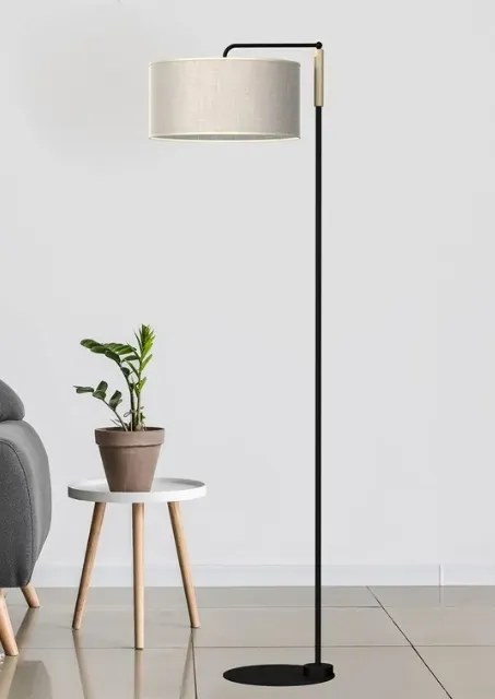 Lampa podłogowa z abażurem z lnu - K375 H8-N06