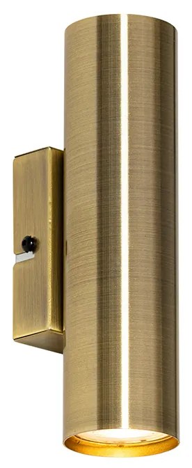 Nowoczesna lampa ścienna brązowa 2-światłowa - Jeana