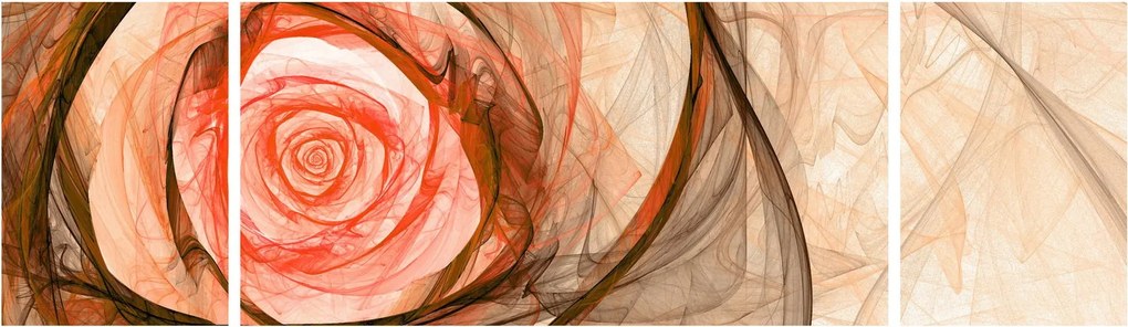 Obraz - Abstrakcyjny róż z białym tłem (170x50 cm)