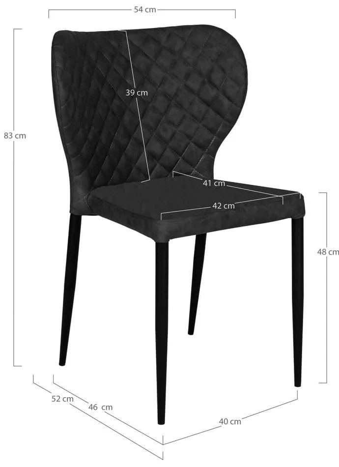 Czarne krzesła zestaw 4 szt. Pisa – House Nordic