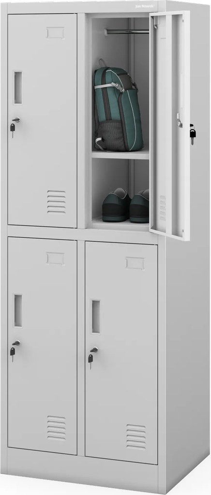 Szafka szkolna BHP szara: BARTUŚ 2 Plus