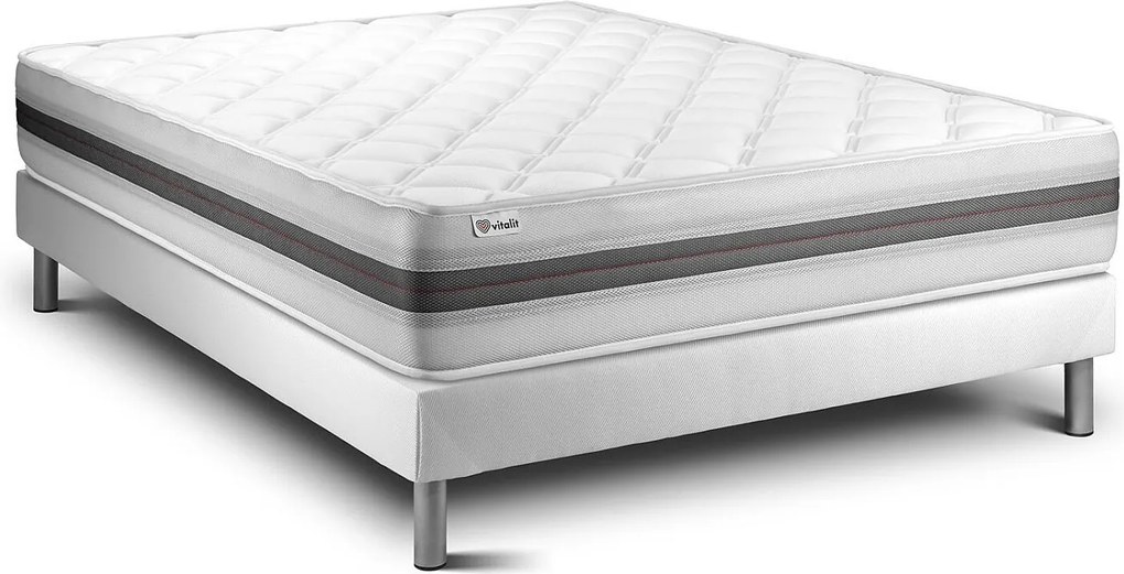 lózka z materacem VITALMEMO BACK 160 x 190 cm Rama lózka Bialy