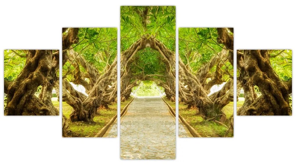 Obraz - Żywy tunel plumerii (125x70 cm)
