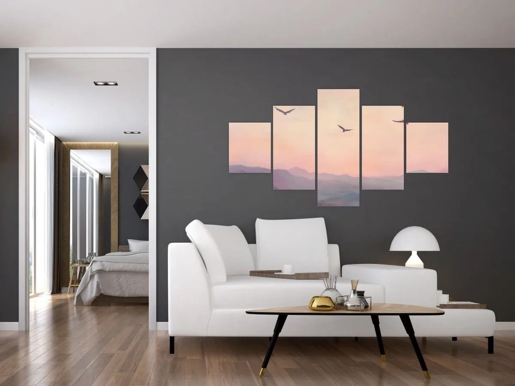 Obraz - Stado ptaków II. (125x70 cm)