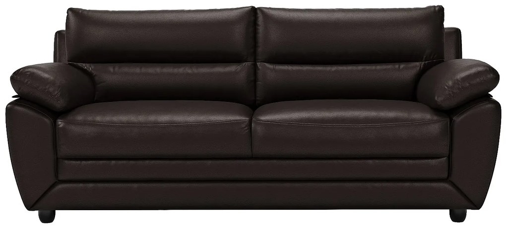 Kanapa 3-osobowa MANOA z ekoskóry - Brązowy