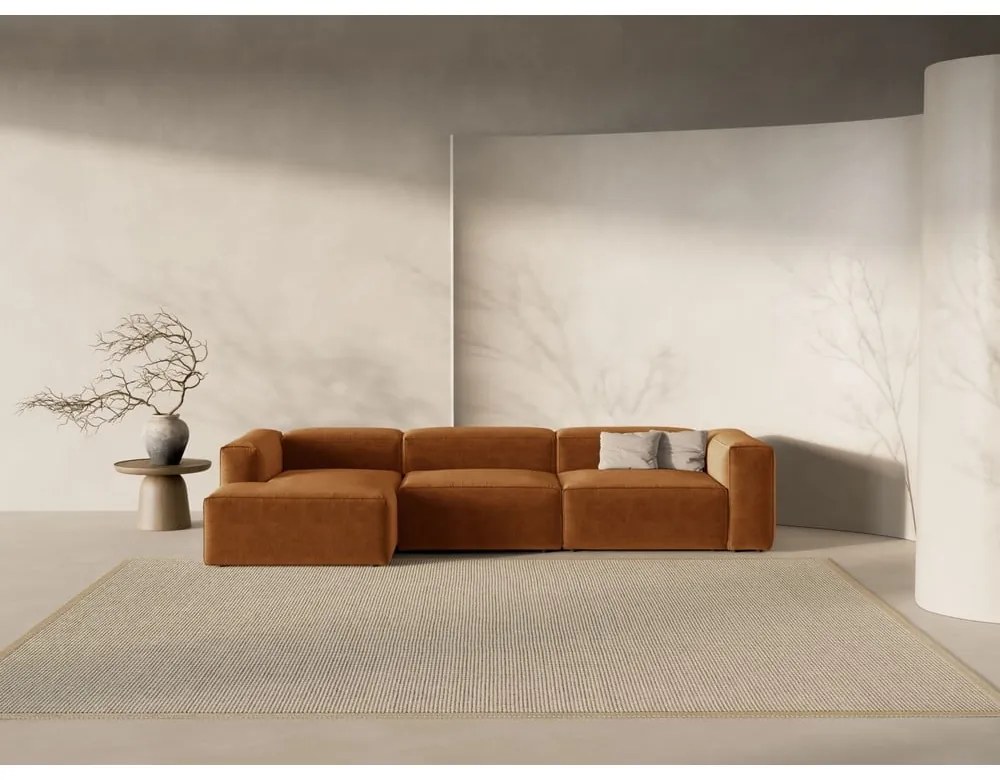 Ceglasty narożnik (lewostronny/z szezlongiem) Bergamo – Cosmopolitan Design