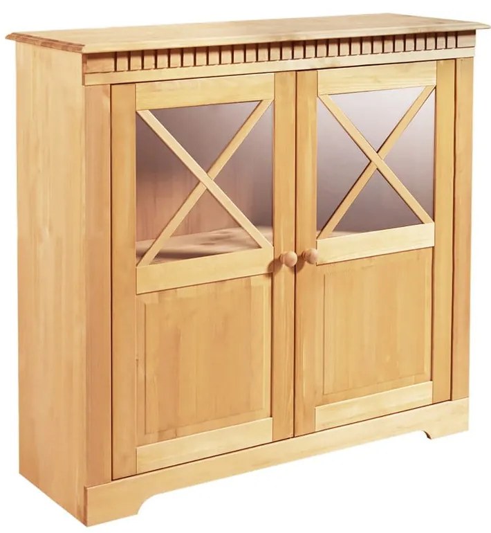 Witryna z litego drewna sosnowego w naturalnym kolorze 95x35 cm Lisa – Støraa