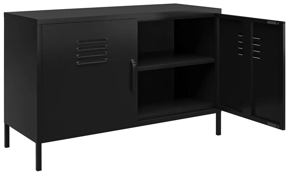 Czarna metalowa szafka 100x64x40 cm Mission District – Støraa