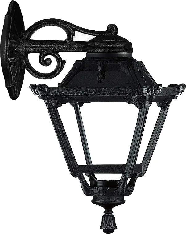 Kinkiet INDURA MINI 4 w stylu klasycznym - wys. 48 cm - E27 42W - ?ywica - IP55 - czarny