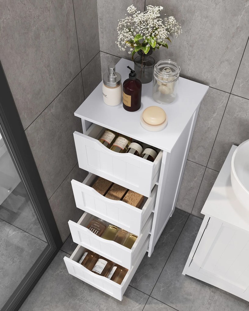 Szafka łazienkowa LEHAC 30x82 cm, biała